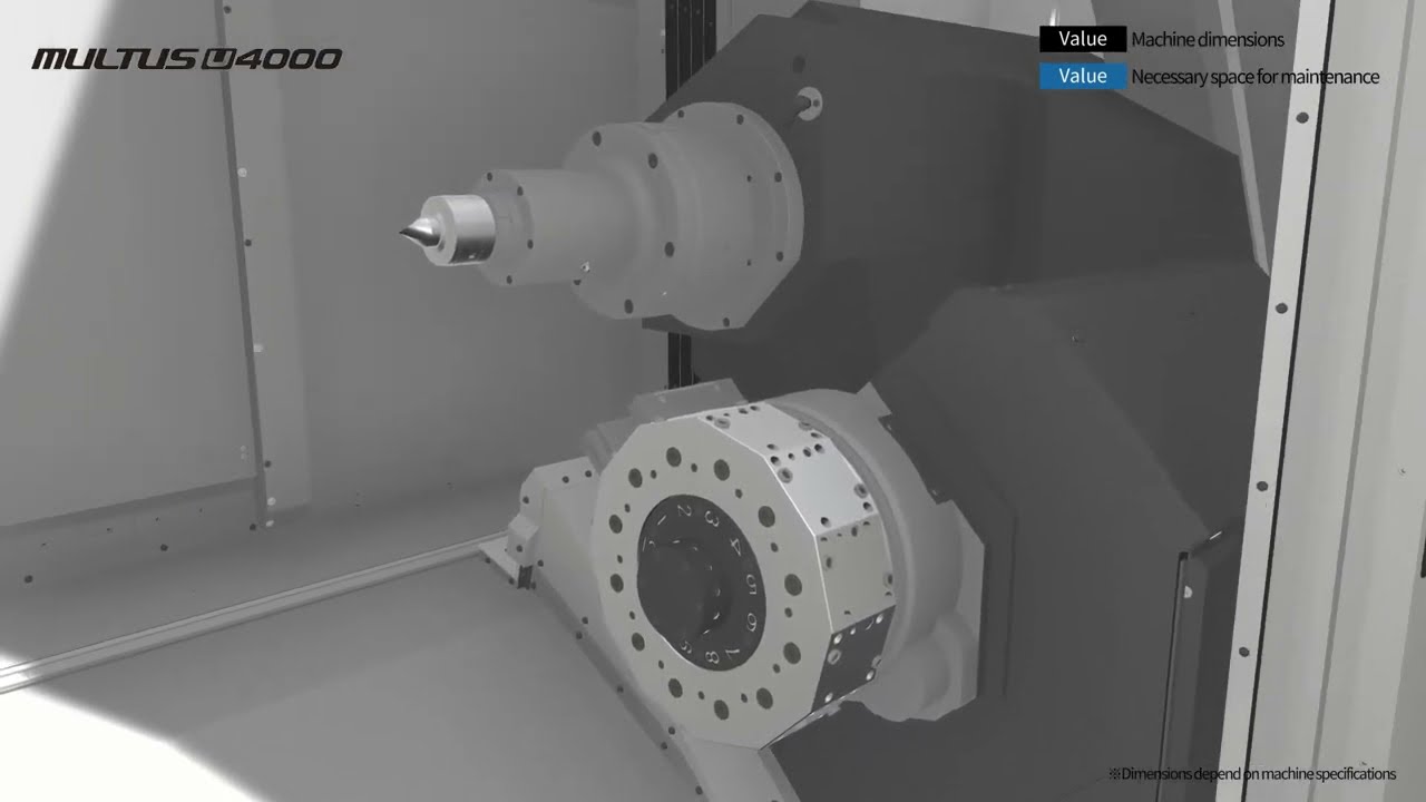 Okuma MULTUS U4000 Dimensions