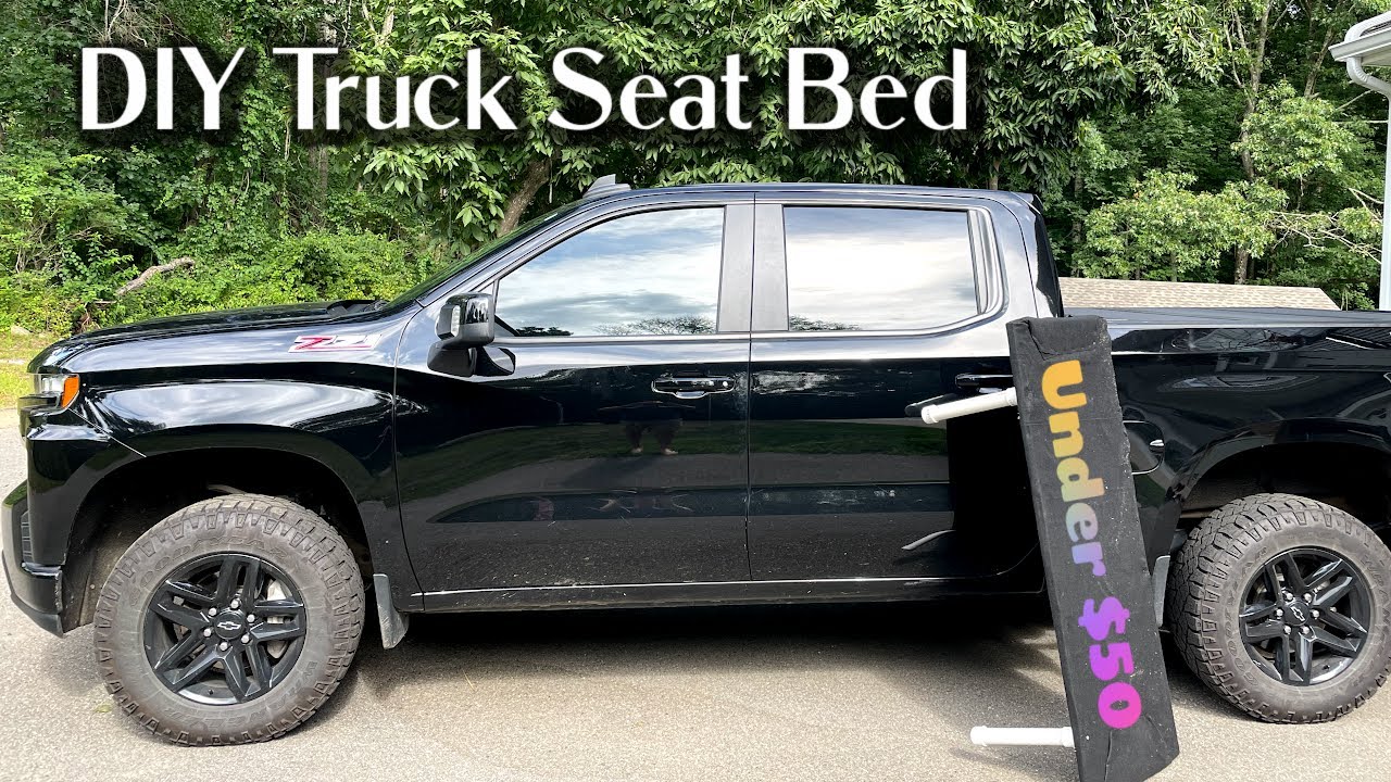 DIY Truck Cab Bed - Sleeping Inside Silverado Cab