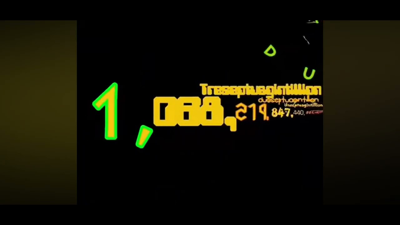 Numbers 1 Septuagintillion to 1 Octogintillion 10²⁴³