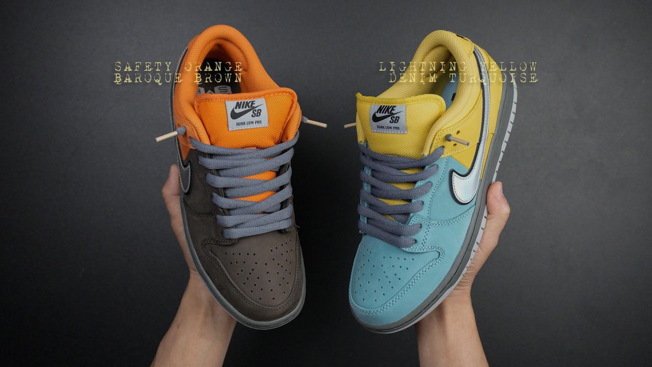 Pick 1 Only!! Nike SB Dunk Low Muni Pass Lightning Yellow vs Safety Orange. 