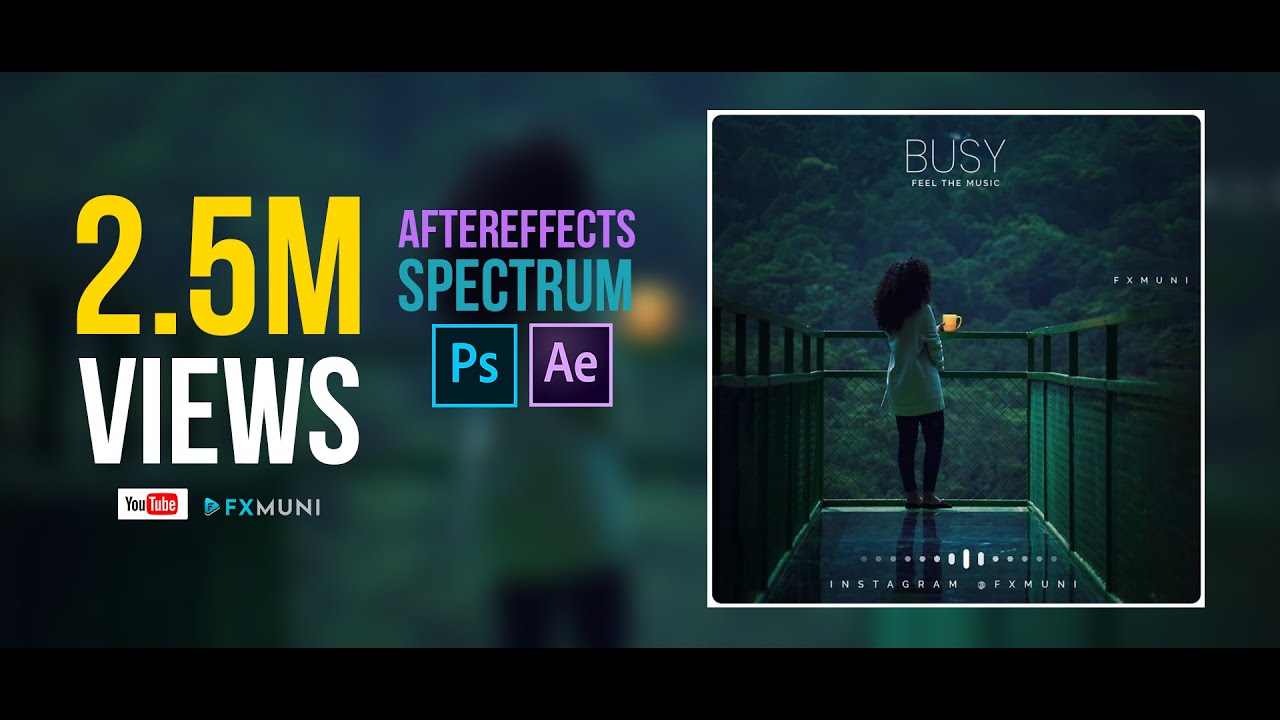 Busy Whatsapp Status | Aftereffects Music Spectrum | Bar Visualizer | Fxmuni