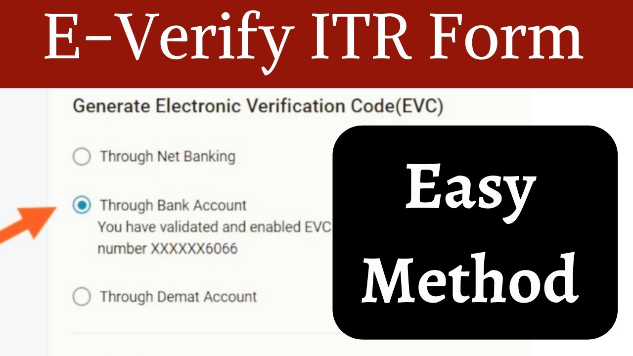 e verify ITR through Bank account 2023 | Income Tax Return filing online 2022-23