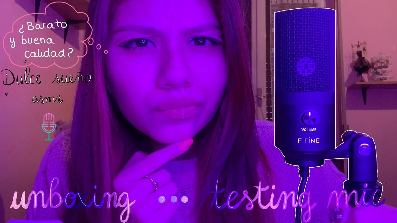 ASMR UNBOXING - NUEVO Mic FIFiNE / ¿Barato y de buena calidad? $30 ? / ASMR Mic test 🎙🎧 [Collab]