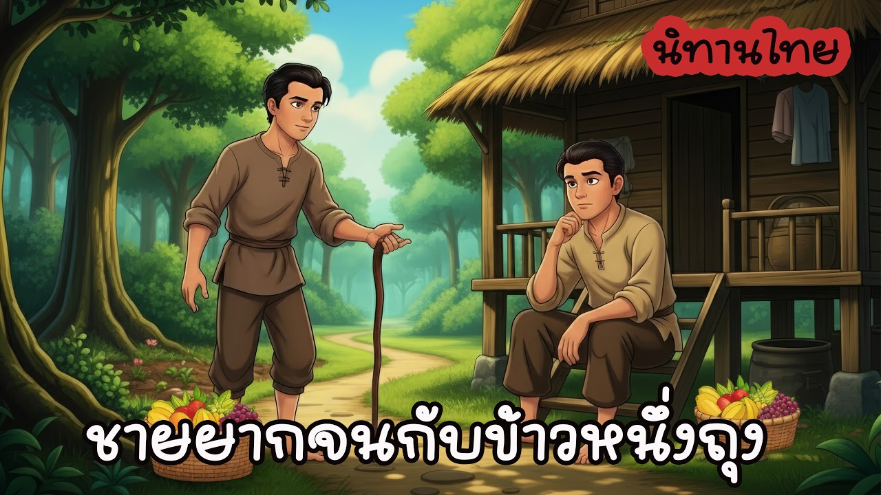 นิทานไทยสอนใจ | ชายยากจนกับข้าวหนึ่งถุง | นิทานก่อนนอน EP.3