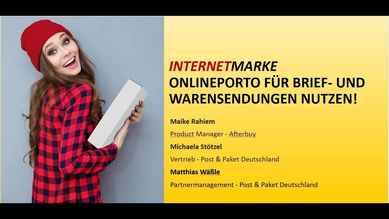 Live Webinar: Internetmarke & Onlineporto / Gastgeber DHL Deutsche Post Afterbuy 22-02-2023