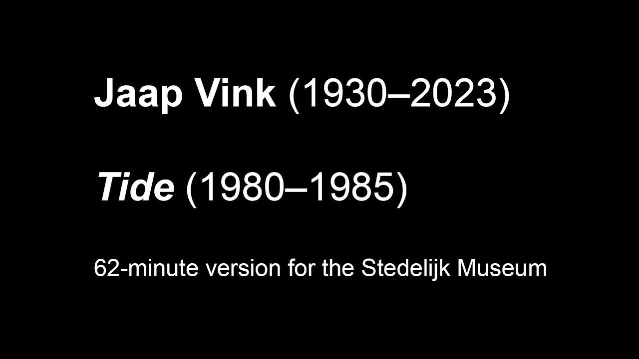 Jaap Vink (1930&ndash;2023): Tide (1980&ndash;1985)