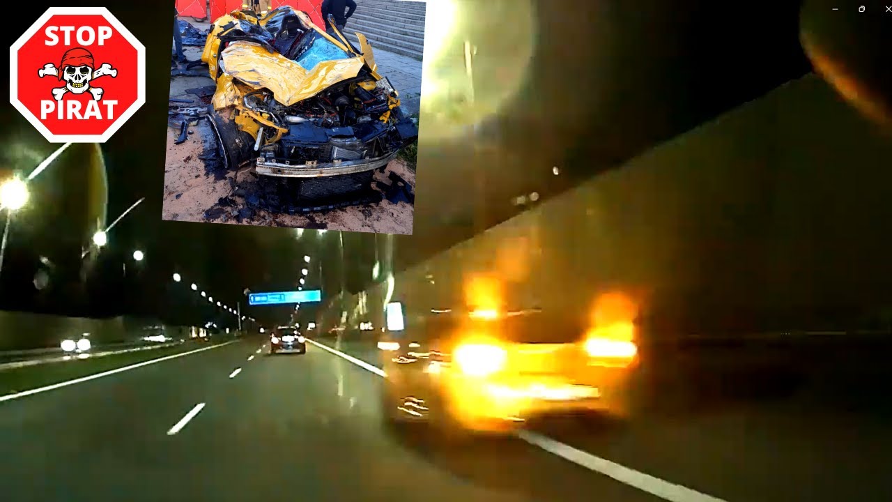 Popisy pirata drogowego z ż&oacute;łtego Renault Megane RS. STOP PIRAT