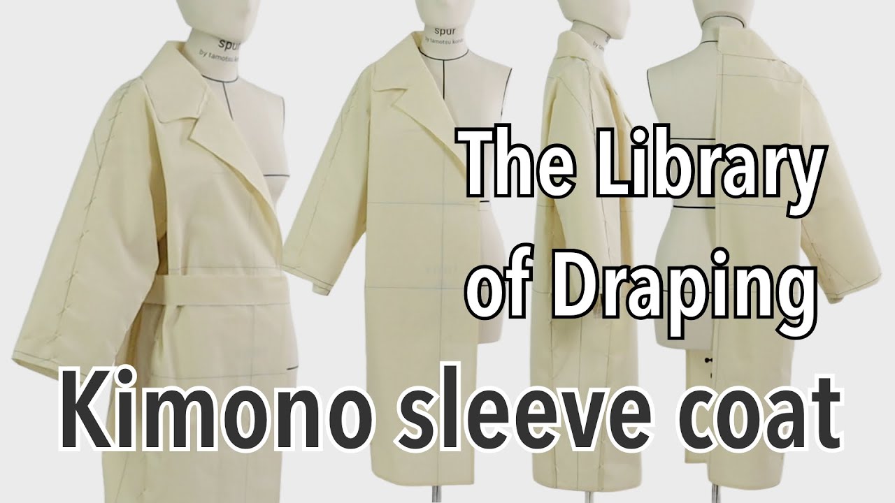 【Vol.57 The Library of Draping】Kimono sleeve coat, Kondo's draping archive, キモノ袖コート