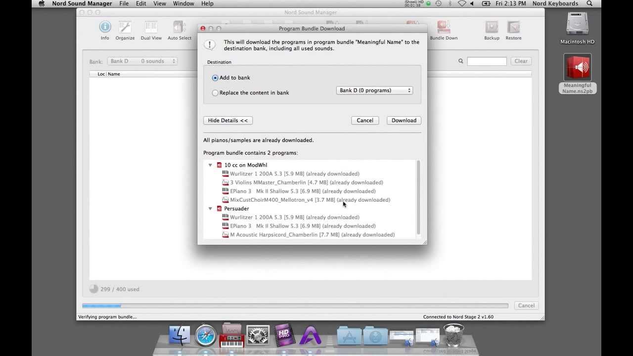 Nord Sound Manager   Bundles, Backup and Restore