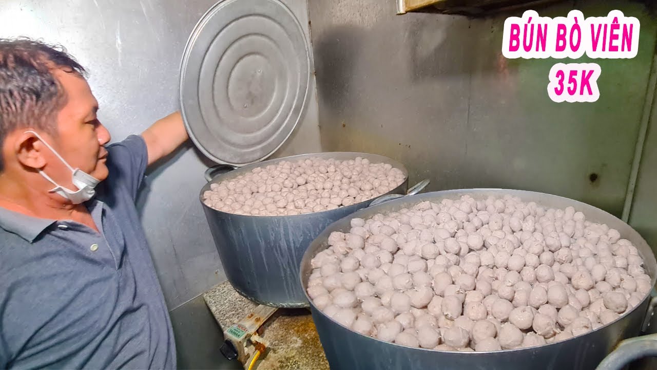 Bún Bò Viên Người Hoa hơn 40 năm | Cách làm Bò Viên giòn dai không dùng phụ gia