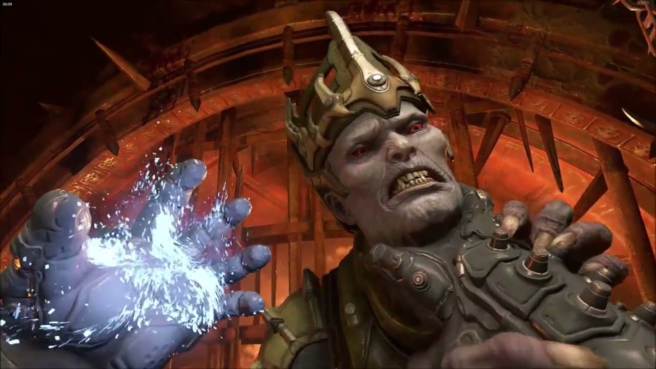 DOOM Eternal - Nightmare Slayer skin gameplay - Pixel Hell on Earth B title at the end