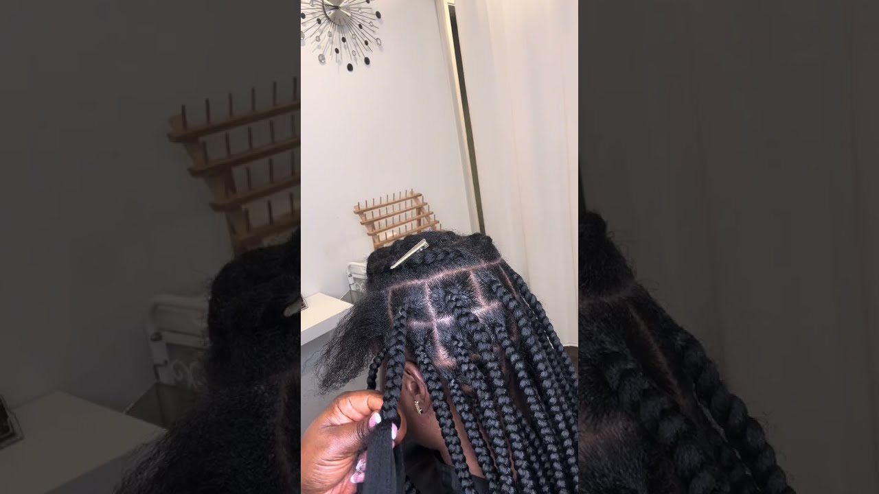 Réalisation étape par étape des Knotless Box Braids 