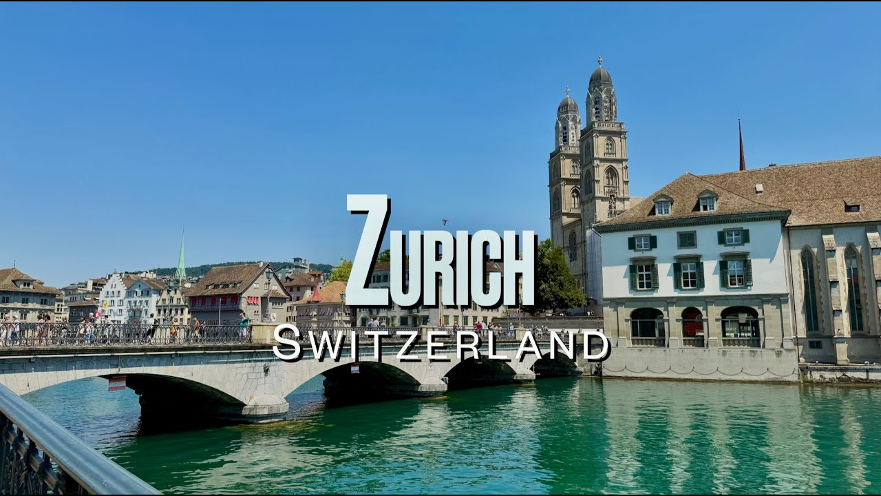 Zurich City Walk | A Scenic Tour of Switzerland | 4K