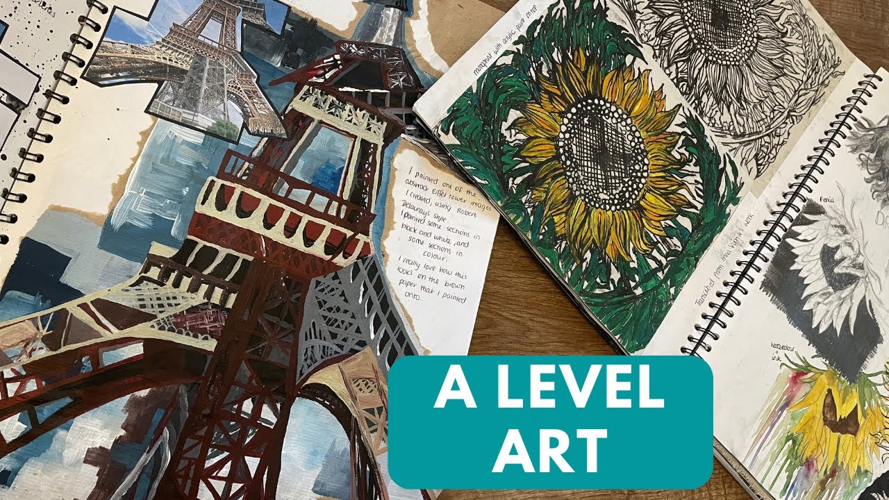 My A Level Art Sketch Book Flip Through - AS & A2 School Sketch Book Tour