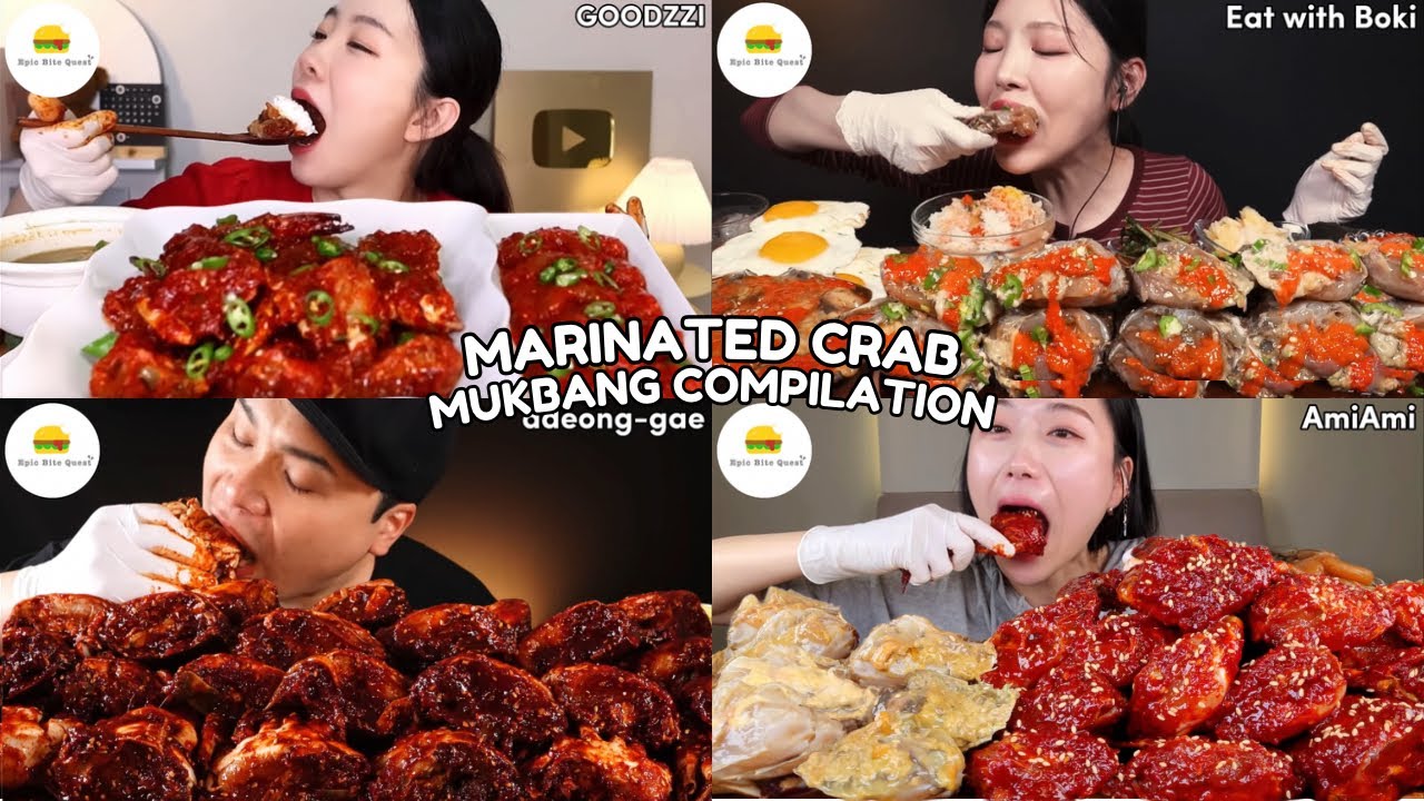 ASMR | MARINATED CRAB MUKBANG COMPILATION |