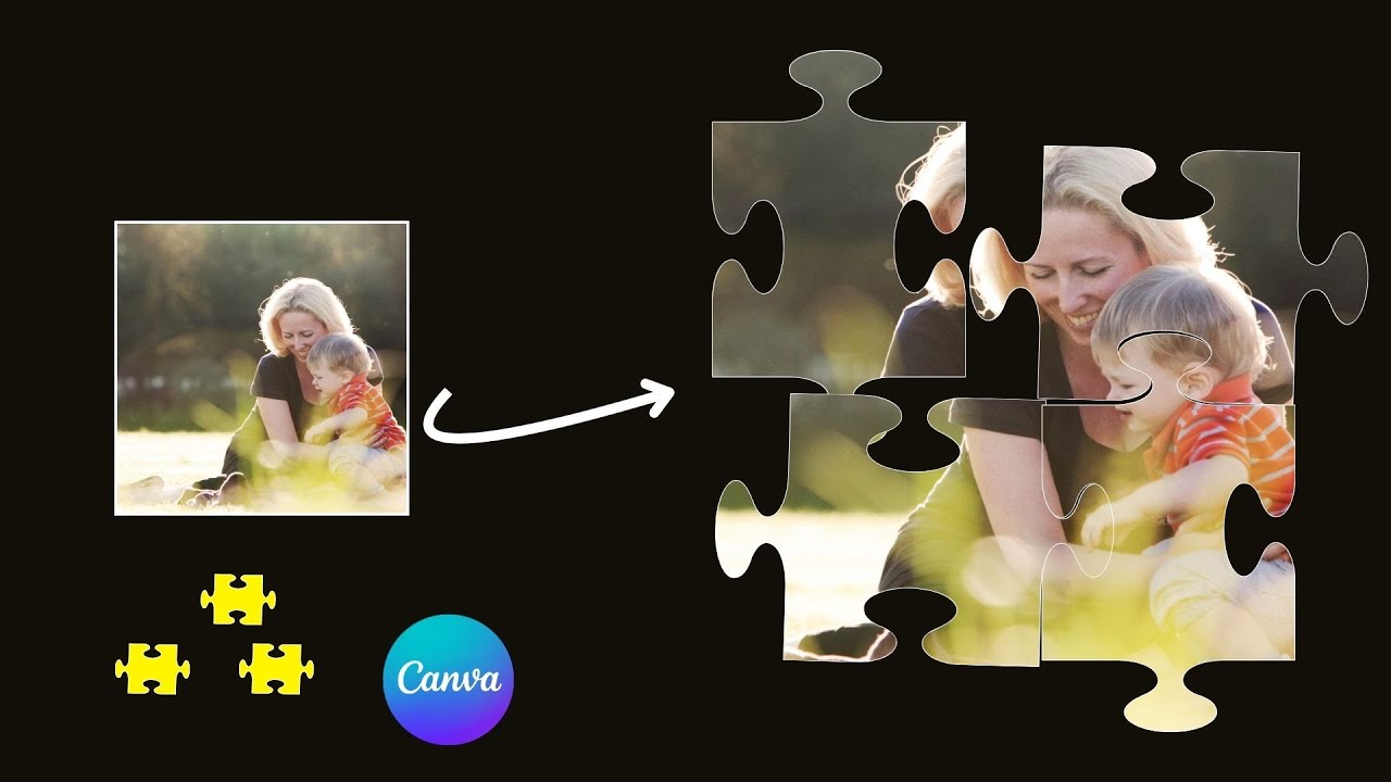 Create puzzle of photo on canva