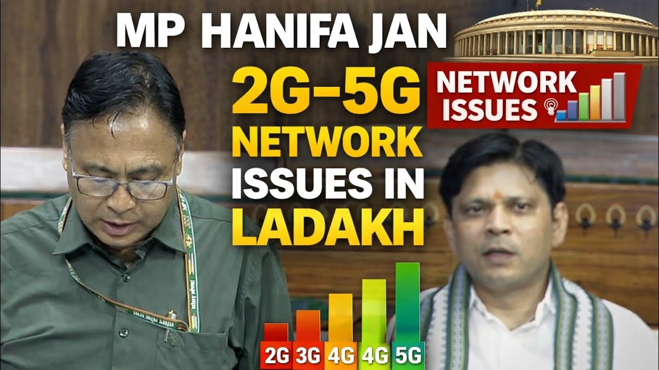 MP Hanifa Jan Raises 2G&ndash;5G Network Issues in Ladakh | Parliament Session