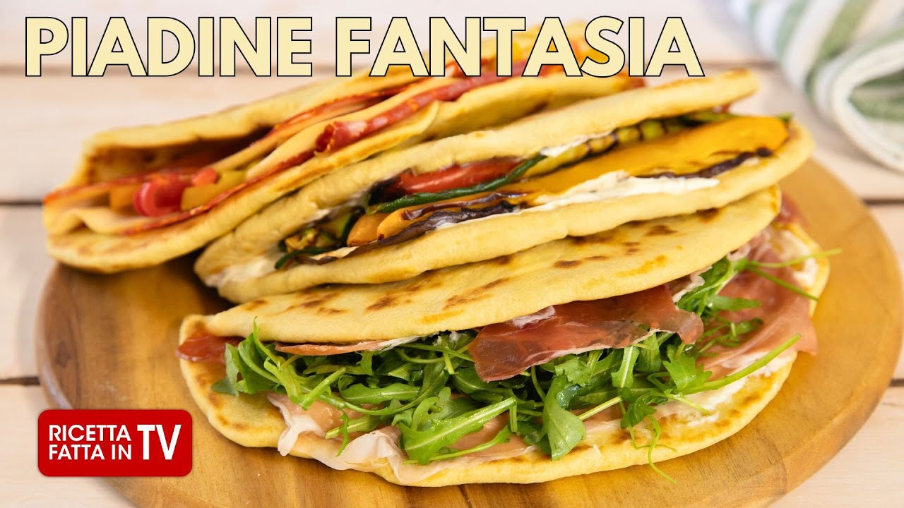 PIADINE FANTASIA di Benedetta Rossi - Ricetta TV Fatto in Casa per Voi