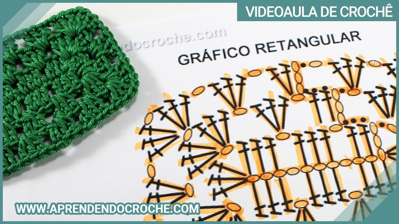 Aprenda a Ler Gráficos de Crochê Retangular