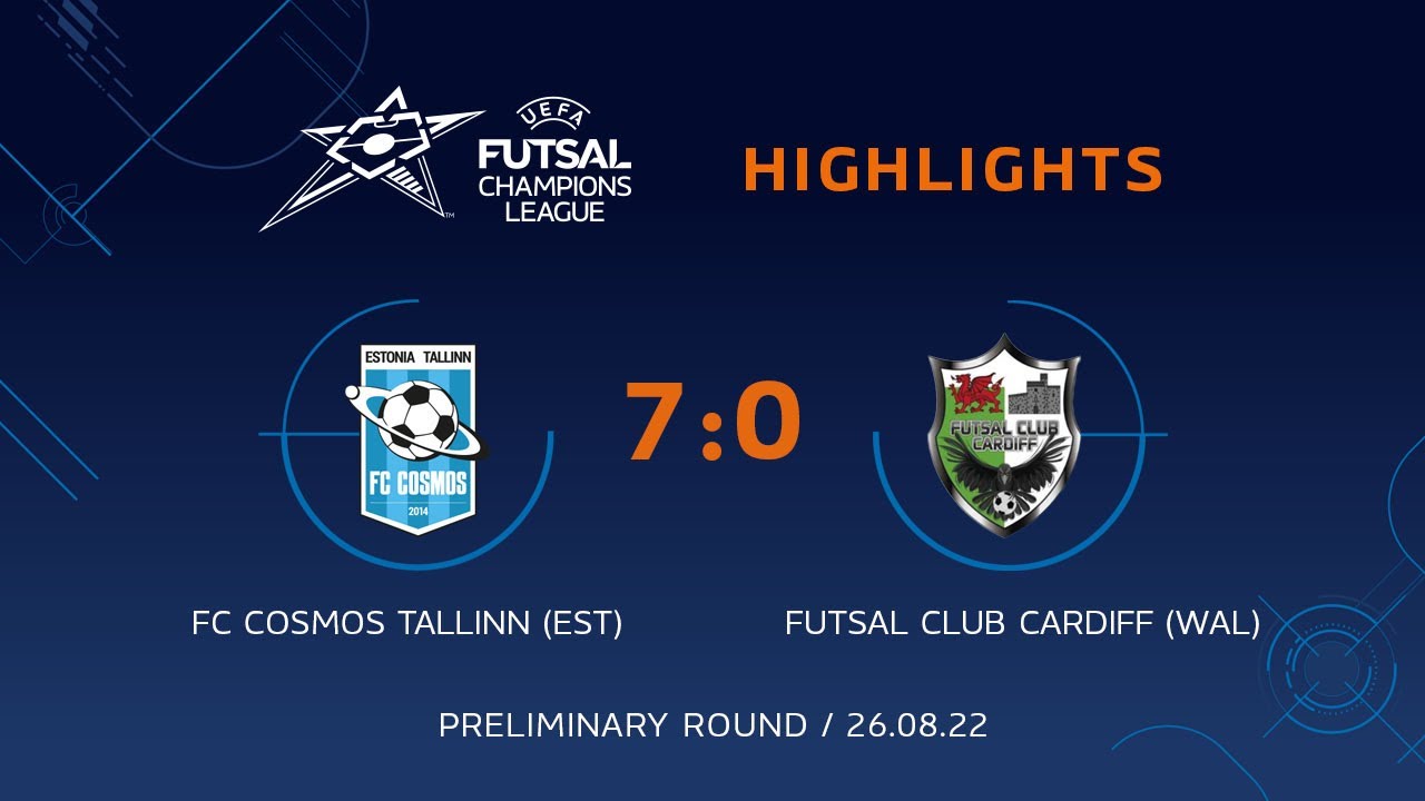 FC Cosmos (EST) - FC Cardiff (WAL). UEFA Futsal Champions League. Highlights