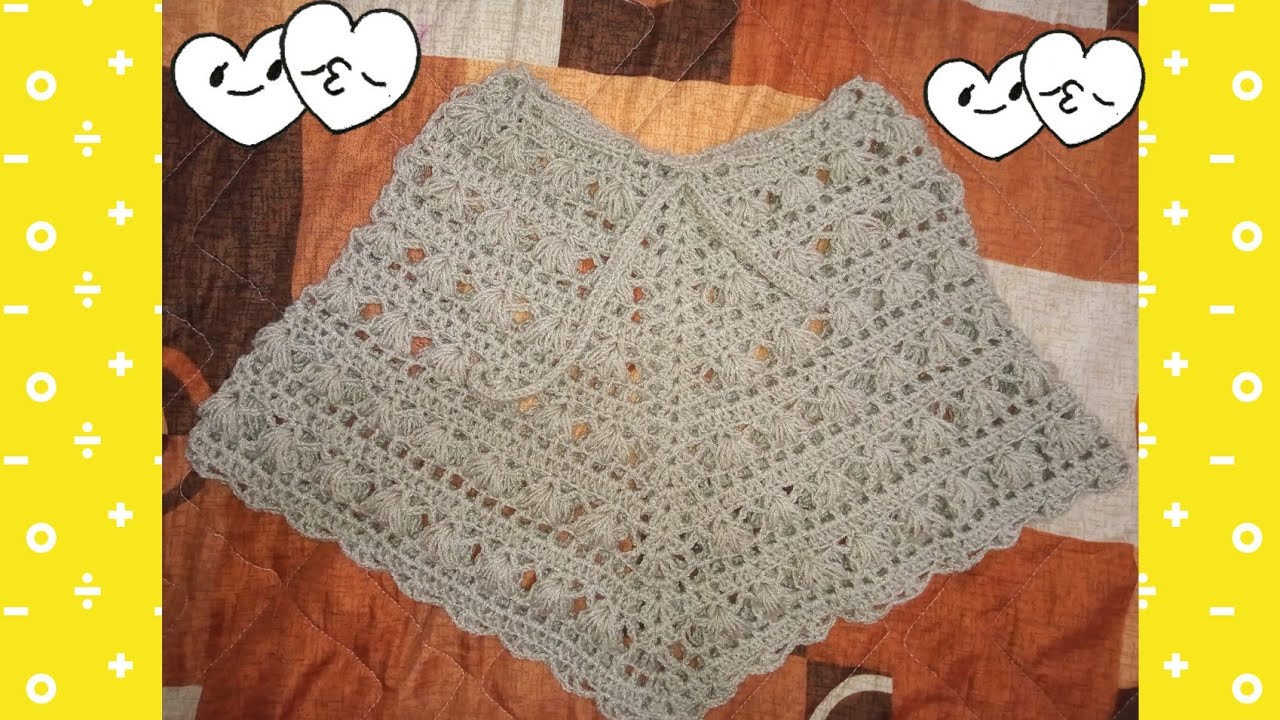 bonita capa para niña punto entre calado 🥰🥰