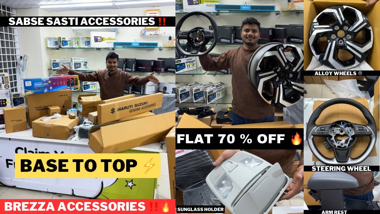 2024 New Brezza accessories | 2024 new brezza lxi modification | brezza 2024 base to top modified 🔥