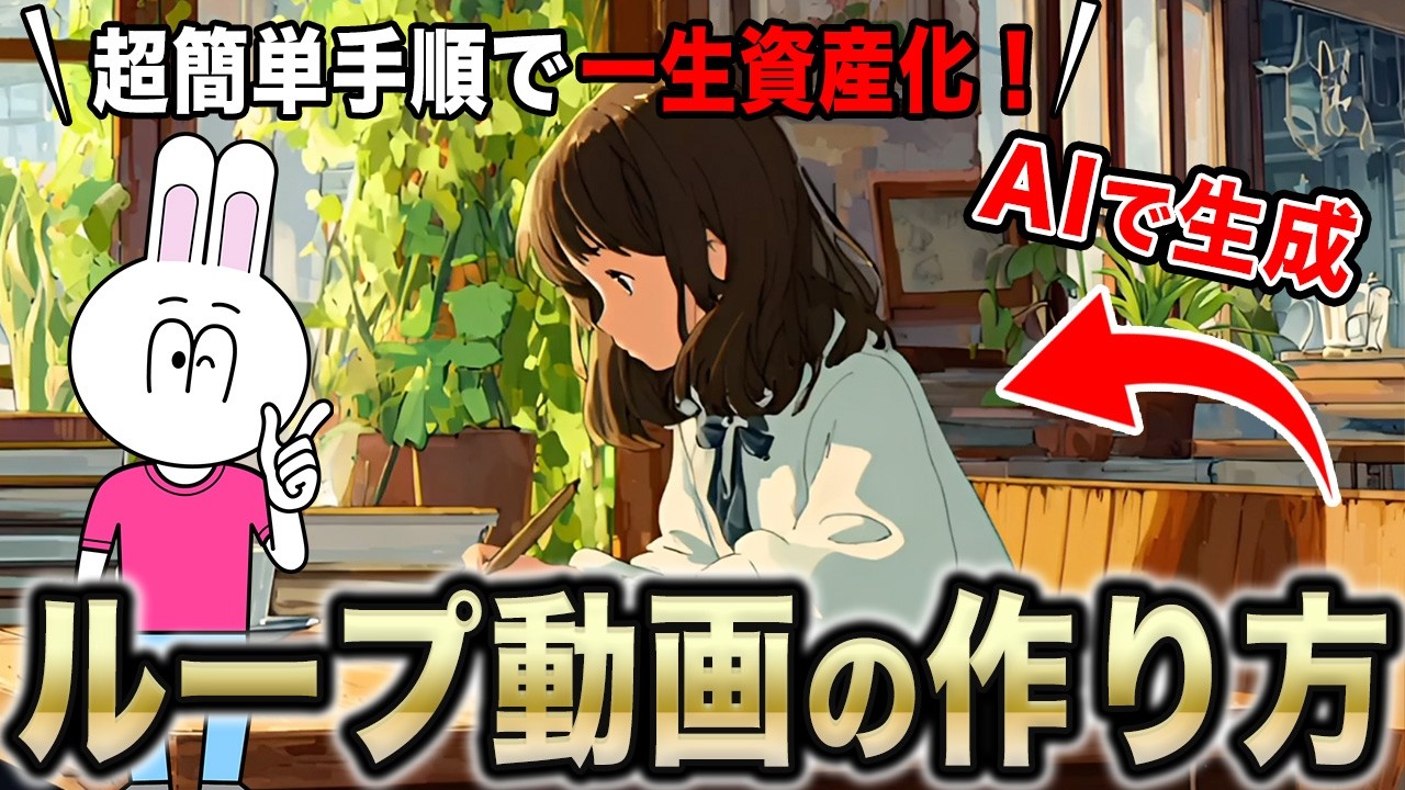 【Lo-Fi動画が簡単に作れる】1枚の画像から無限ループ映像を生成する方法を完全解説します【Suno AI活用】