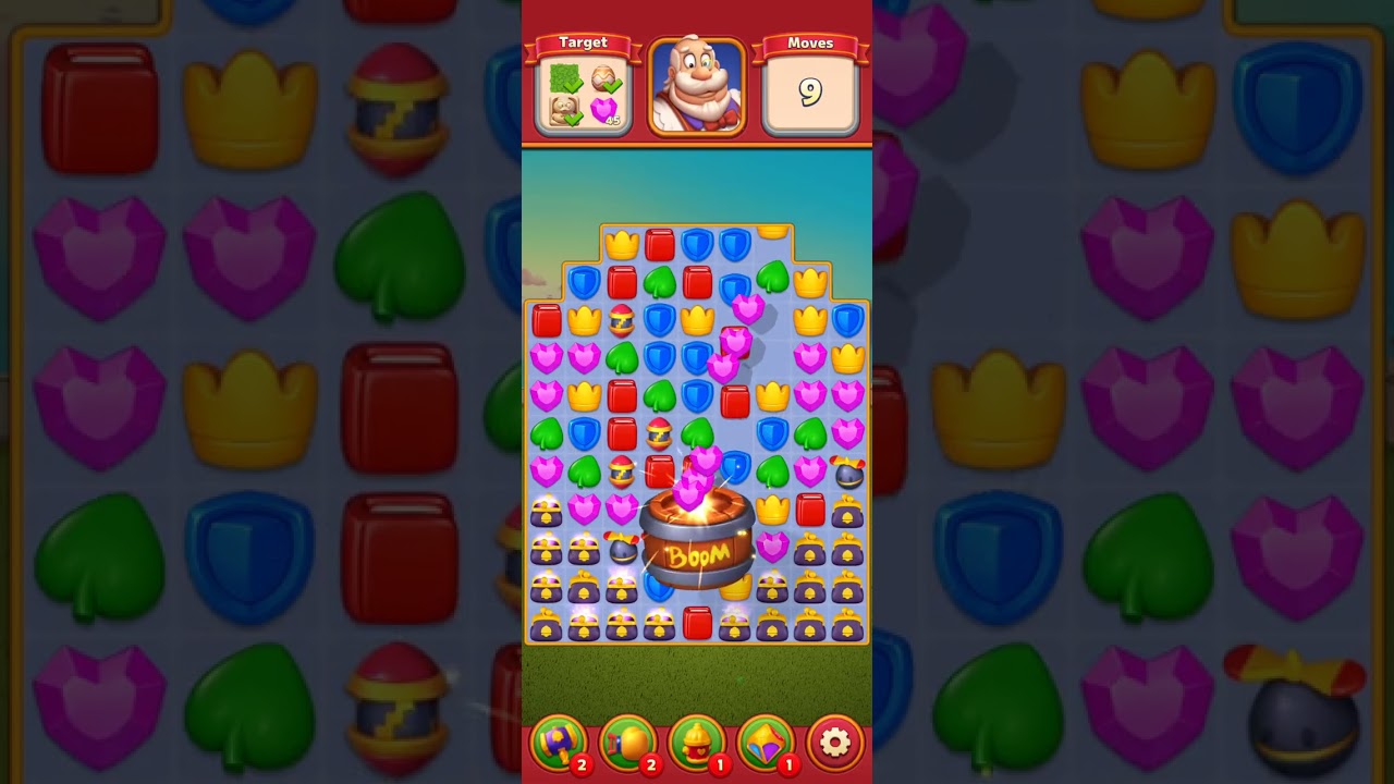 Castle Crush 490 to 499 levels tricks to win and space treasure reward 