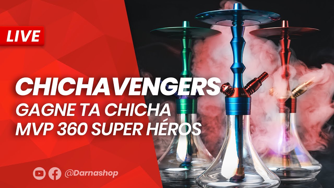 LIVE: chicha MVP 360 édition limitée super-héros! Gagnez une chicha Iron Man, Hulk ou Captain USA!