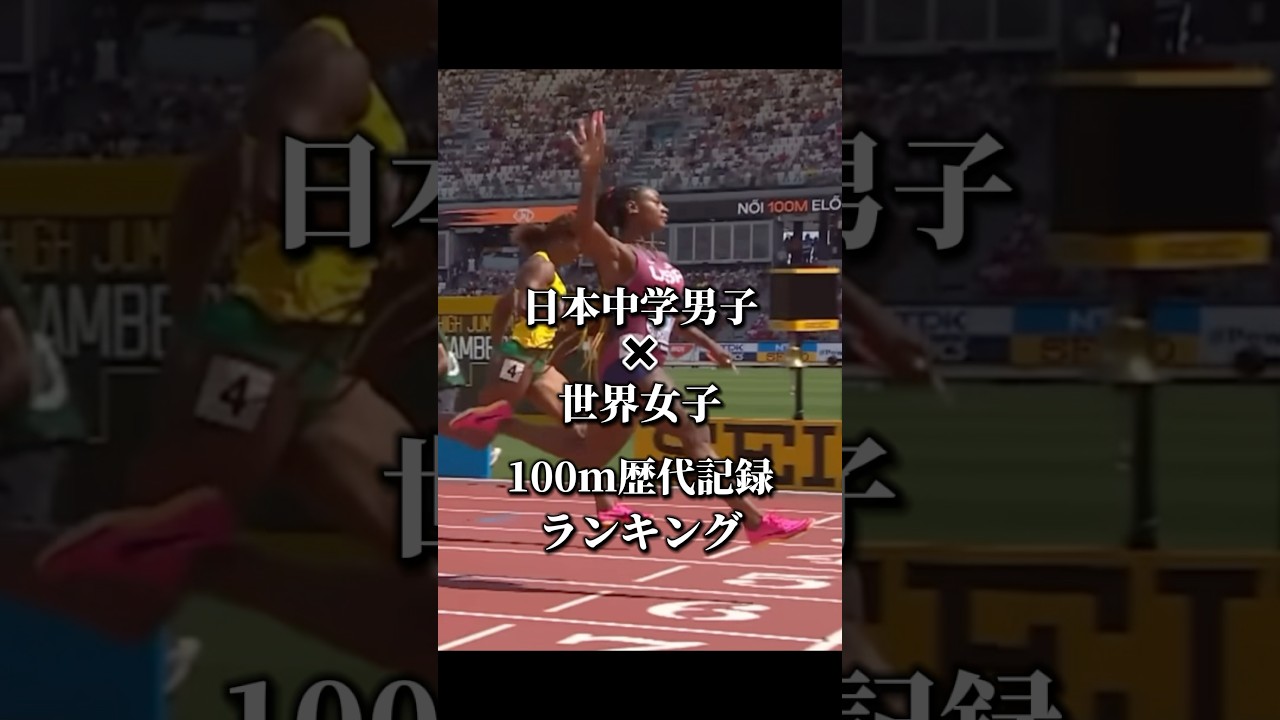 日本中学男子&times;世界女子100m歴代記録コラボ