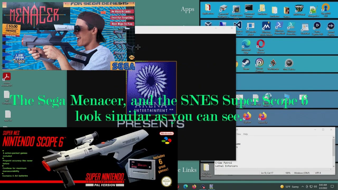 Kega Fusion Emulator Enable Light Gun for the Sega Genesis & Sega CD