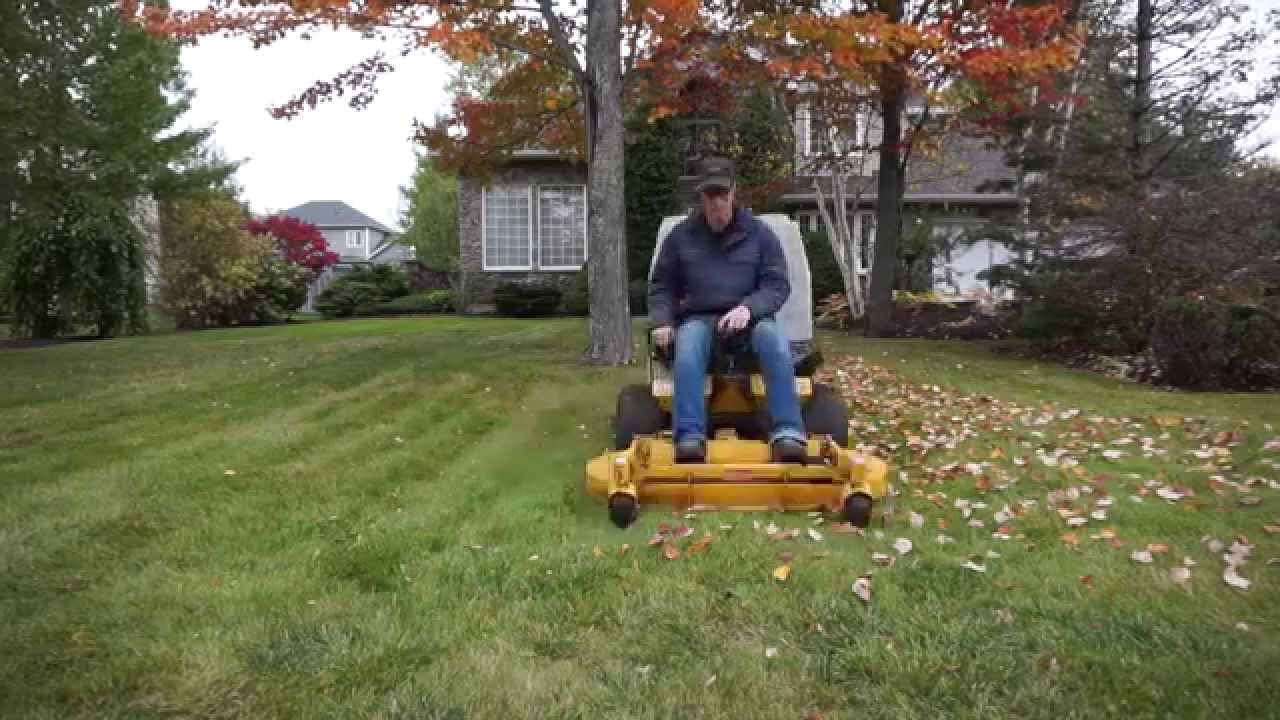 Collecting Leaves with a Walker Mower