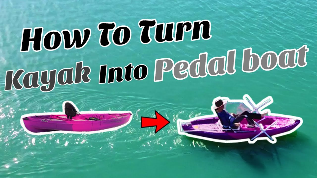 Turn your kayak into pedal drive kayak w. paddle wheel (DIY pedal drive kayak/ DIY pedal drive boat)