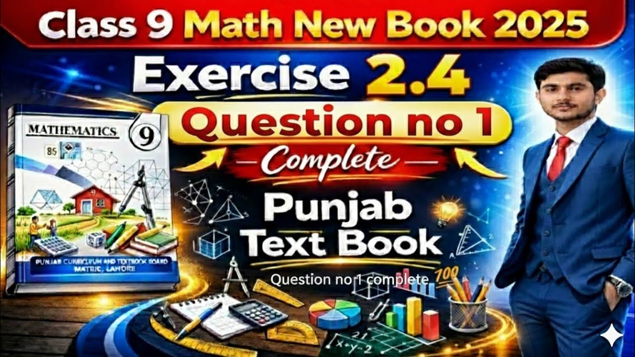 9th class math . Exercise 2.4 Question no 1 complete 💯✅😉🥰 📚 part (I,ii,iii,iv,v,vi). Most tranding 