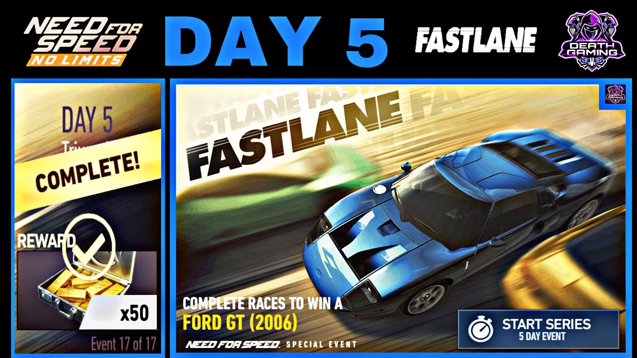 NFS NO LIMITS | DAY 5 - WINNING + TIPS -  FORD GT (2006) | FASTLANE EVENT