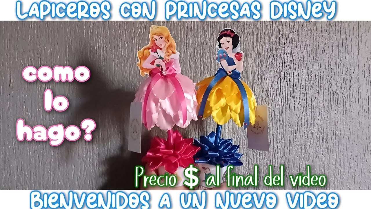 Lapiceros decorados con princesas