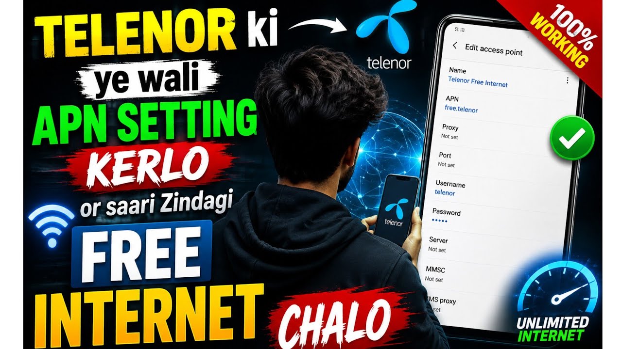 Free internet trick 💯 real working video Telenor video information video please subscribe  please