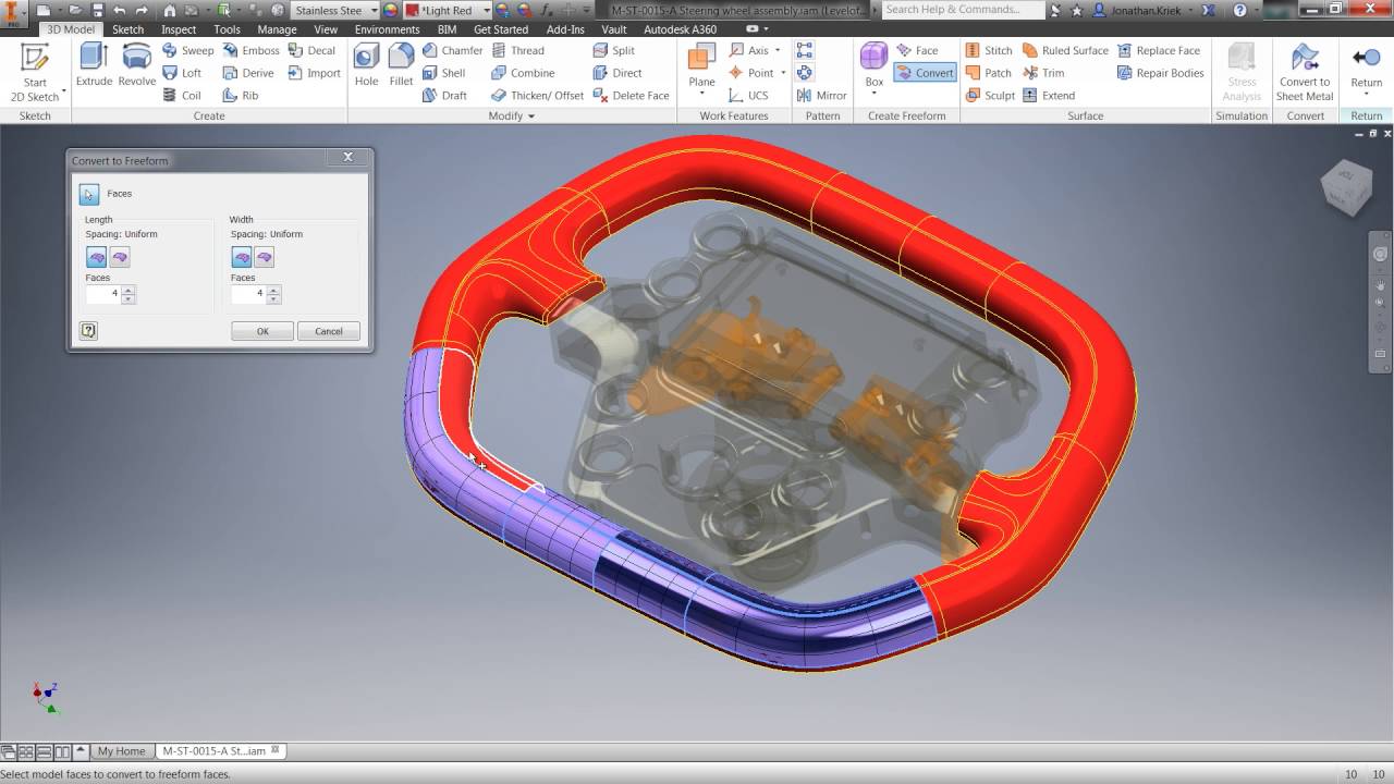 Autodesk Inventor Freiform Modellierung