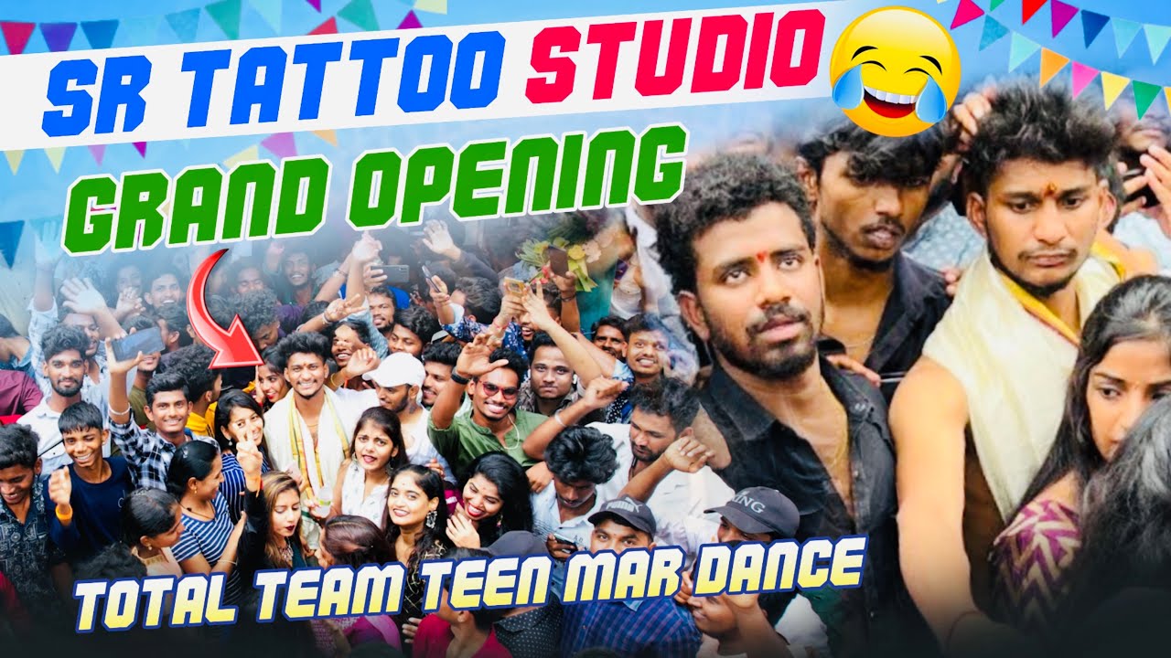 Sr Tattoo Studio Grand Opening Full Video 🥳🥳 | Shree Prabha | Rishi Stylish | Sai Sana | Ajay