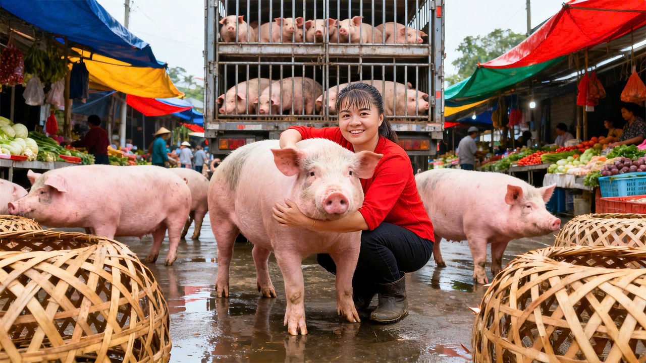 TIMELAPSE -- Selling 90kg Pigs After 1 Year & Planting a New Garden for Lunar New Year
