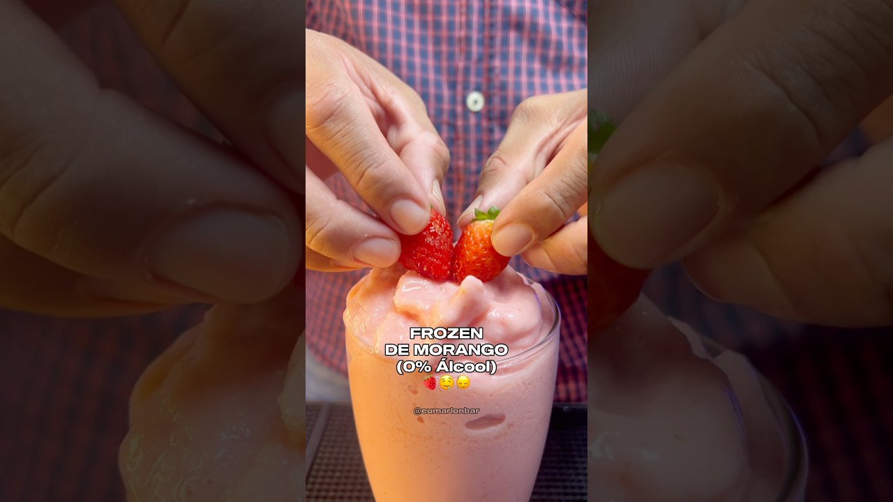 Frozen de morango sem &aacute;lcool &eacute; o drink que voc&ecirc; quer tomar sempre 🤤🍓