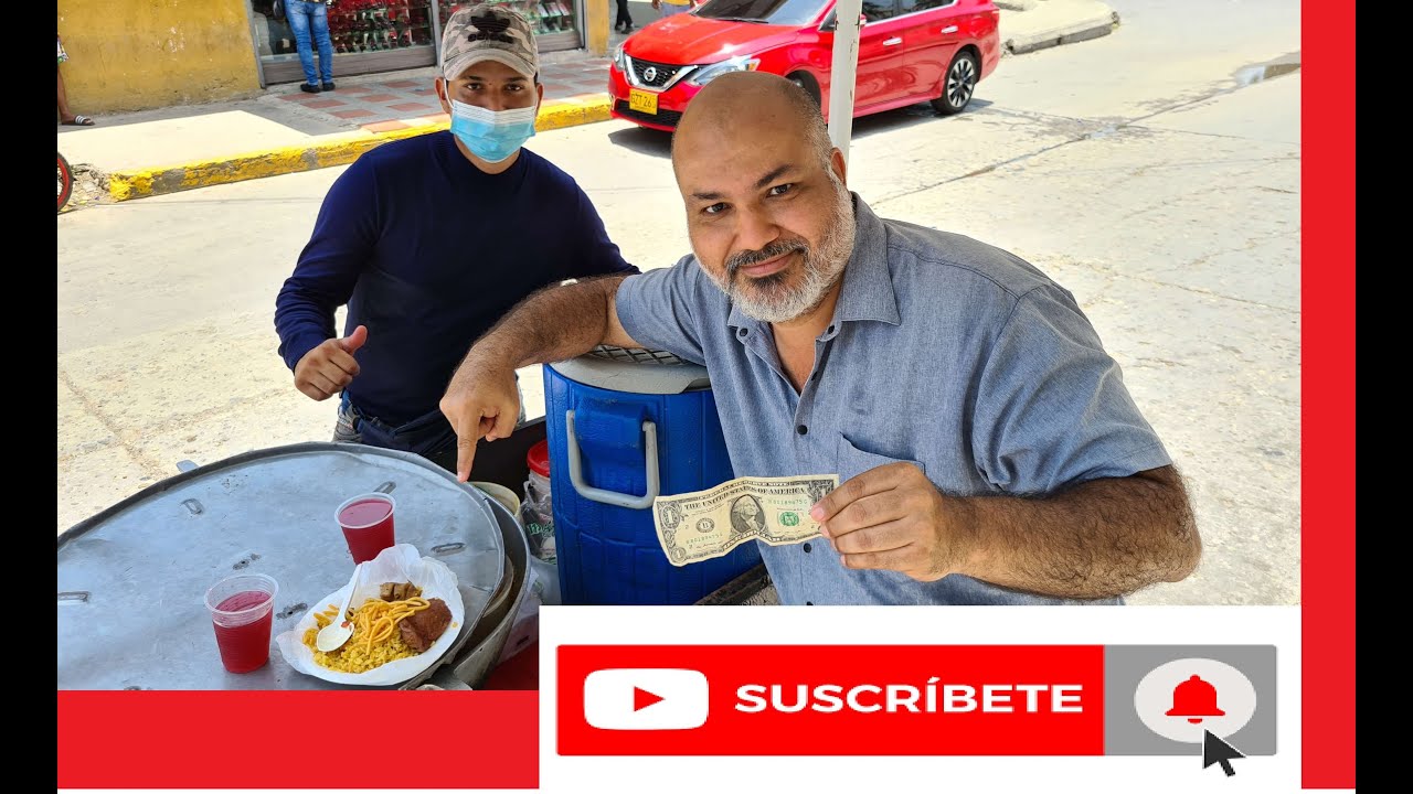 PROBANDO COMIDA DE UN DÓLAR EN BARRANQUILLA  - TESTING FOOD BY ONE DOLLAR IN BARRANQUILLA
