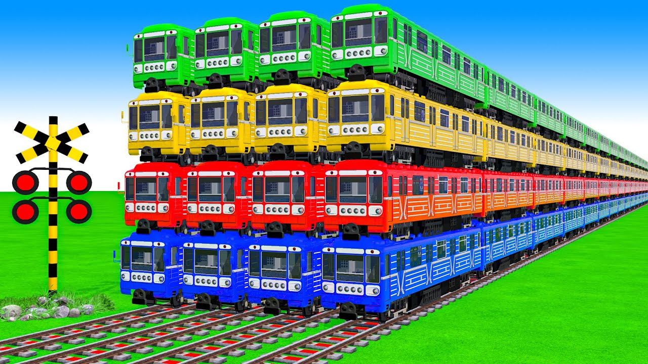 【踏切アニメ】あぶない電車 3 Train Thomas vs Fumikiri 3D Railroad Crossing Animation #train #1