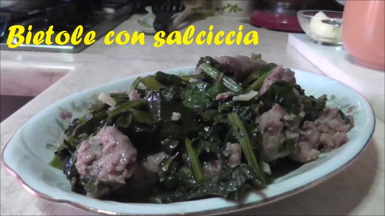 Bietole con salciccia
