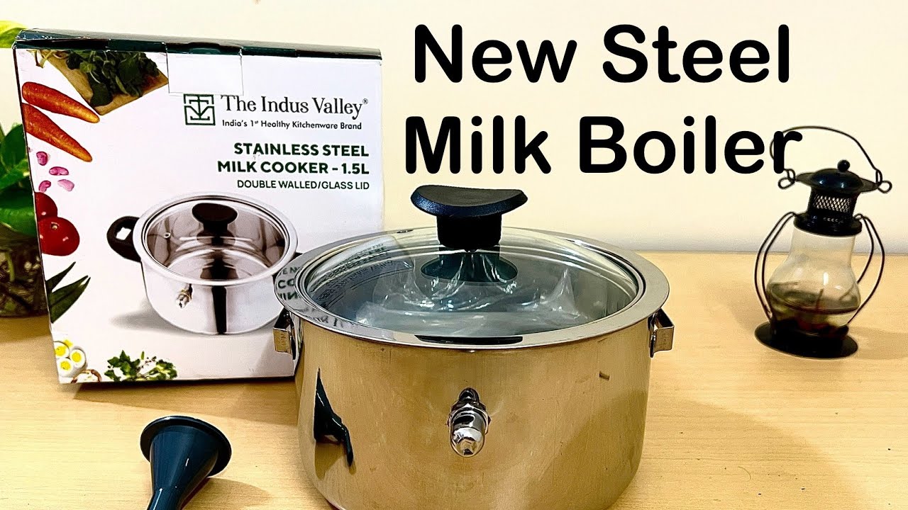 New Launch 🚀 Steel Milk Boiler 1.5L The Indusvalley cookware Big Sale