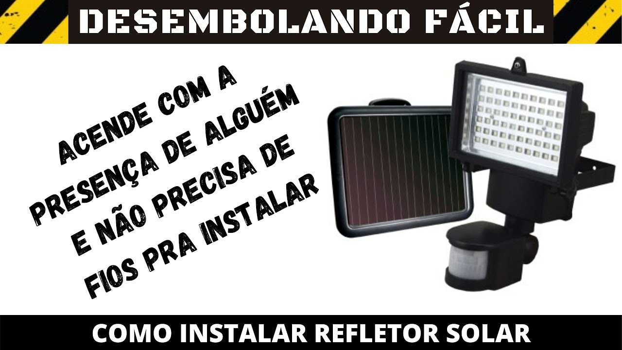 REFLETOR SOLAR  COM SENSOR DE PRESENÇA / SOLAR REFLECTOR WITH PRESENCE SENSOR