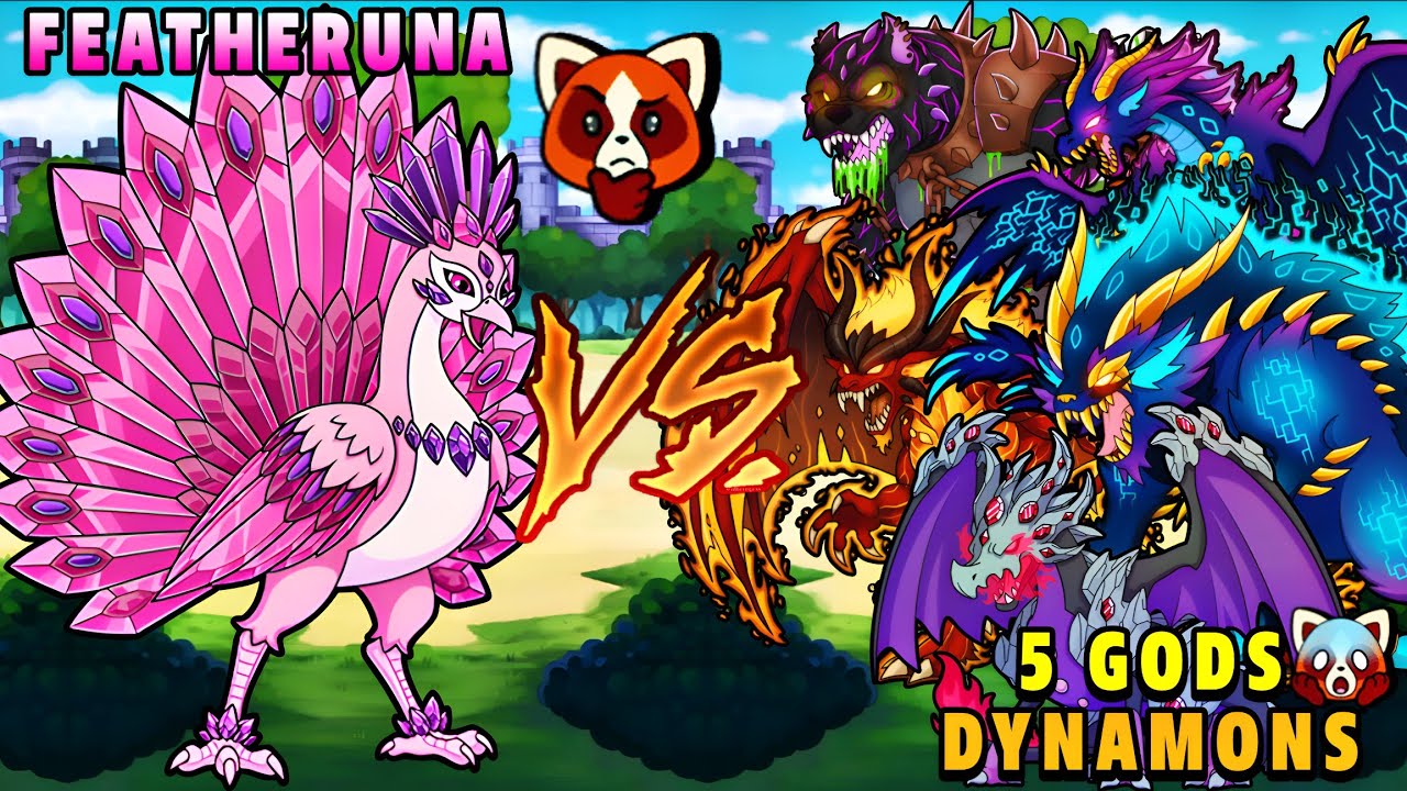 New Dynamon Featheruna vs God Dynamons ☠️🔥 Battle In Dynamons World||#dynamon#dynamonsworld