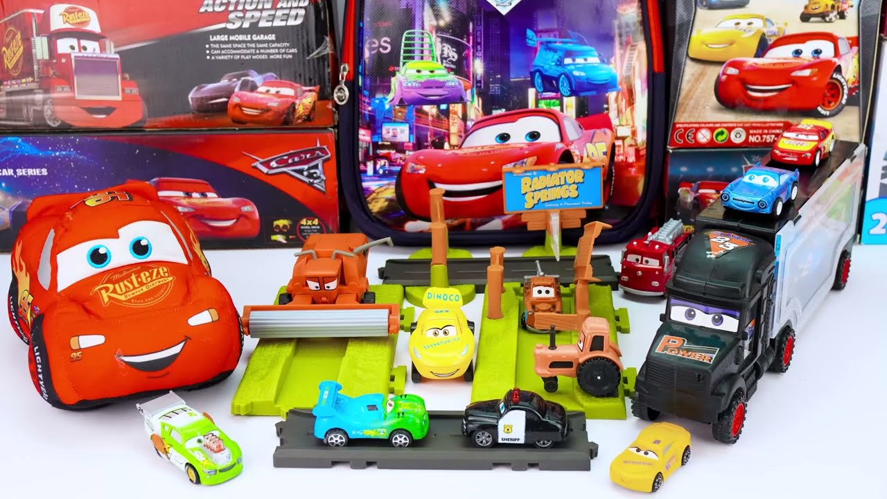 Disney Pixar Cars Unboxing Review | Disney Pixar Cars Mini Racers Rusteze Spinning Raceway | Mattel