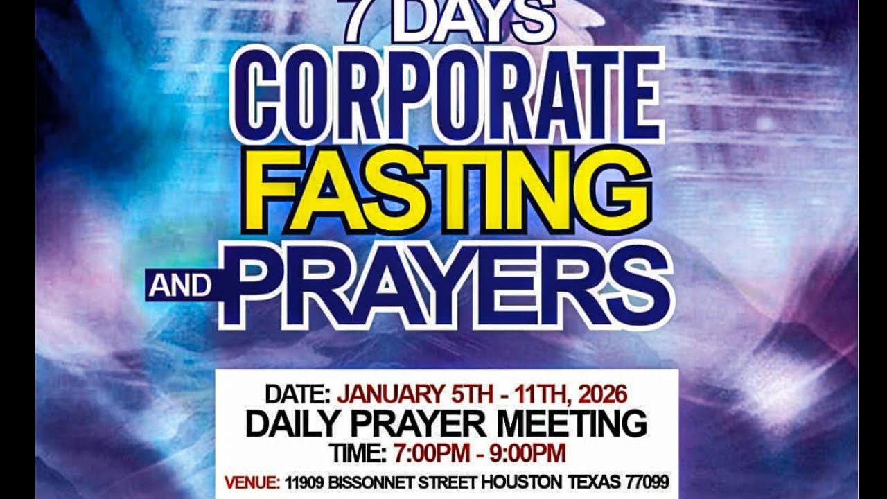 DAY 4 OF 7 DAYS OF CORPORATE FASTING AND  PRAYERS /01\| // 08/||2026