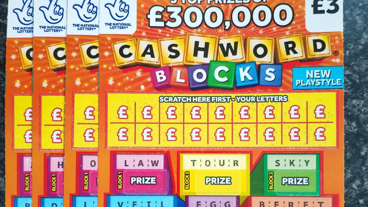 Новые скретч-карты Cash Word Block, начальный взнос 12 фунтов стерлингов.